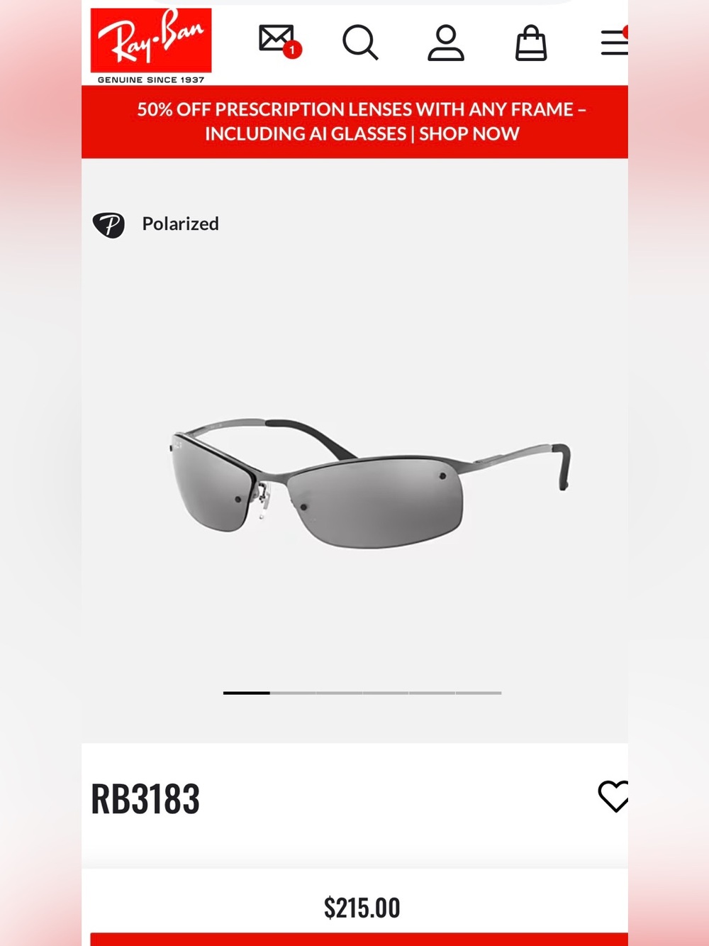 Rayban Gunmetal - Picture 2 of 7